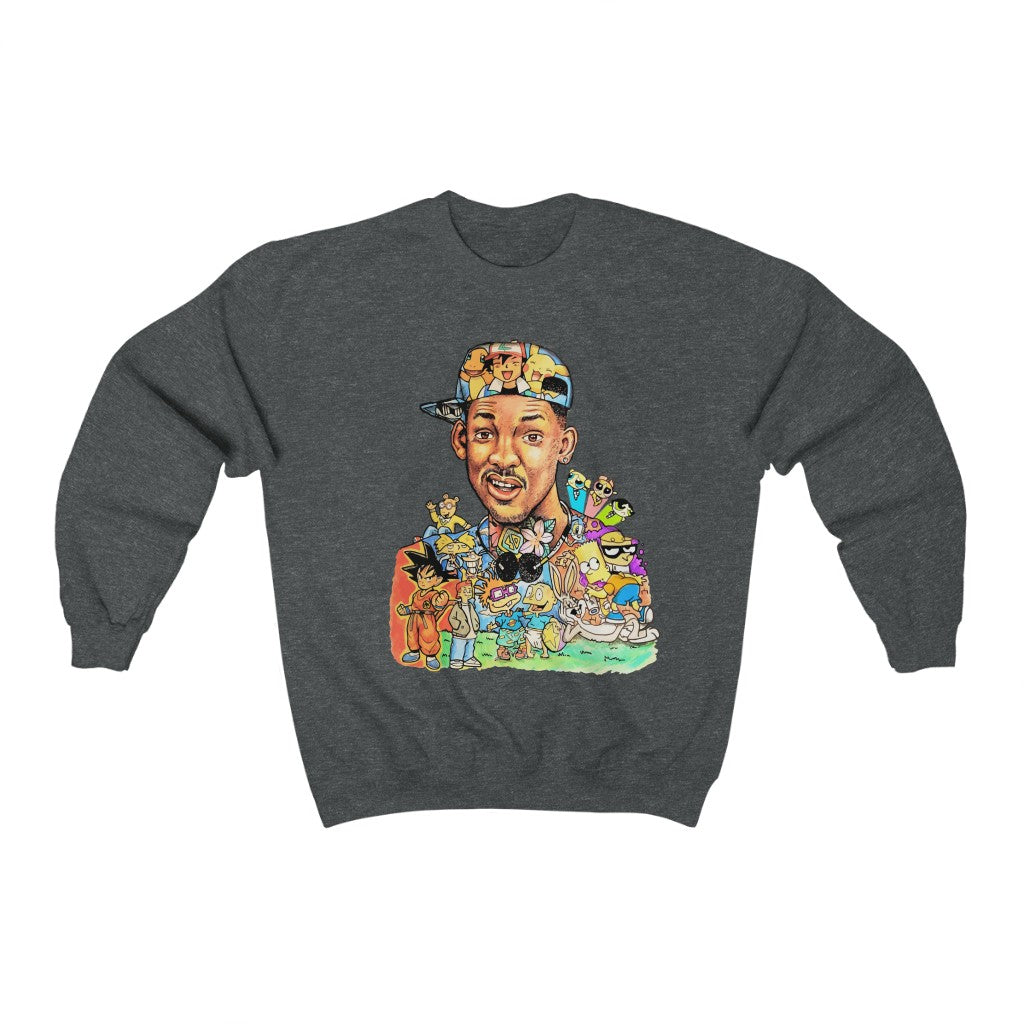 Fresh Prince of Bel Air and 90's Cartoon Inspired Crewneck Sweatshirt