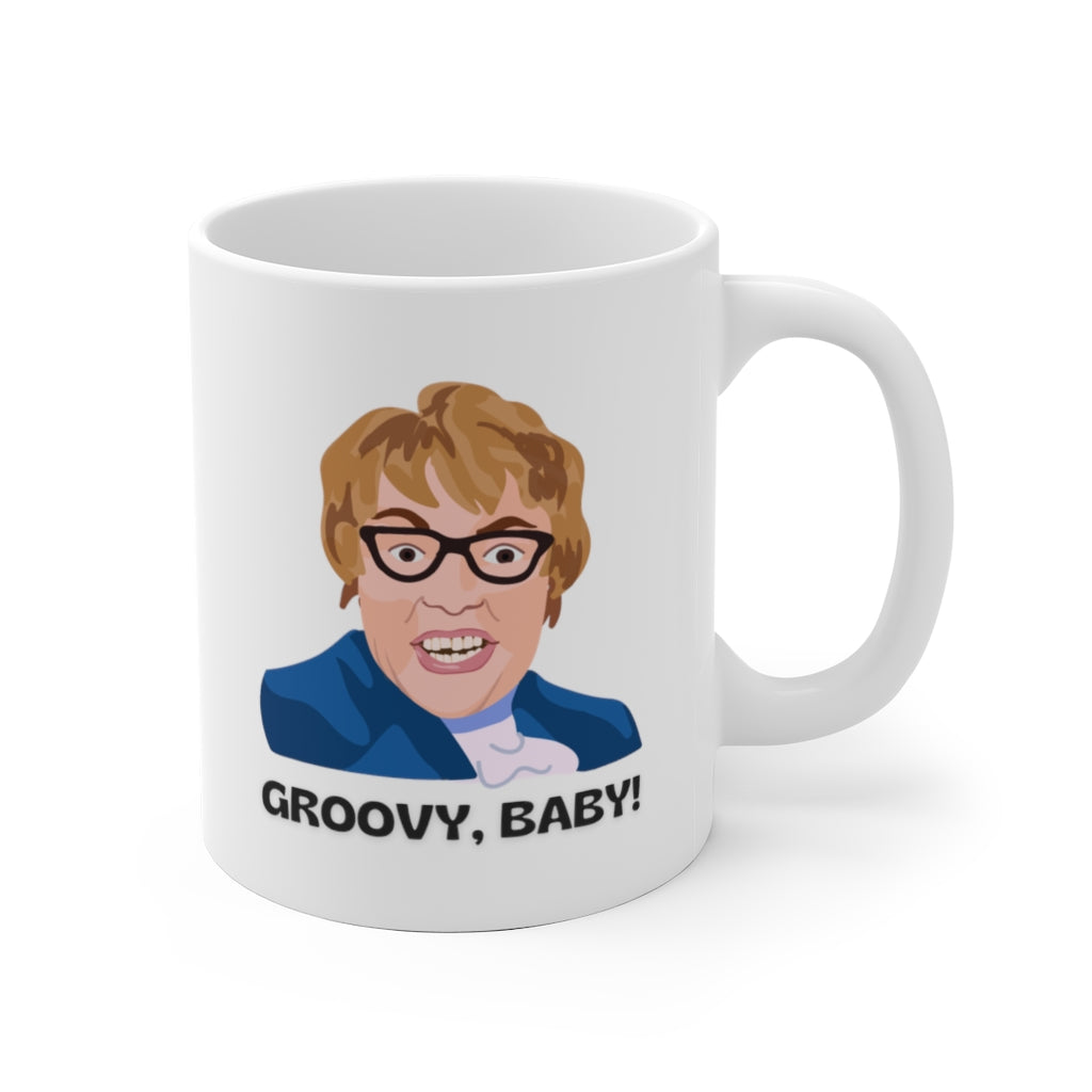 Groovy Baby, Austin Powers Inspired Coffee Mug