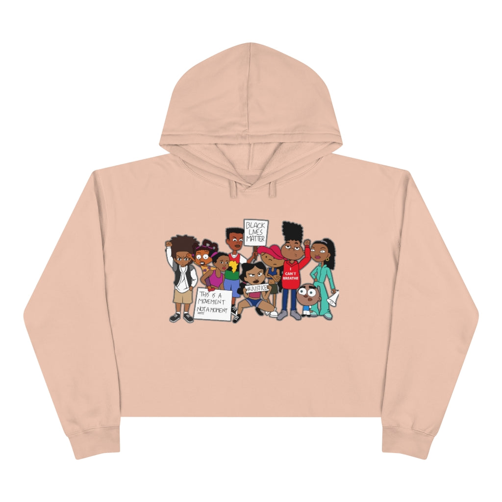 Black Lives Matters 90's Cartoon Inspired Women's Crop Hoodie