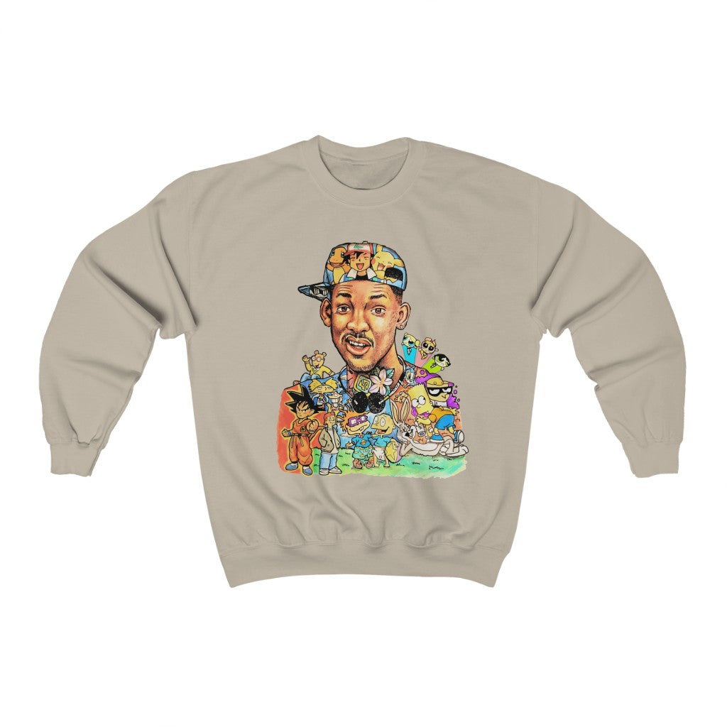 Fresh Prince of Bel Air and 90's Cartoon Inspired Crewneck Sweatshirt