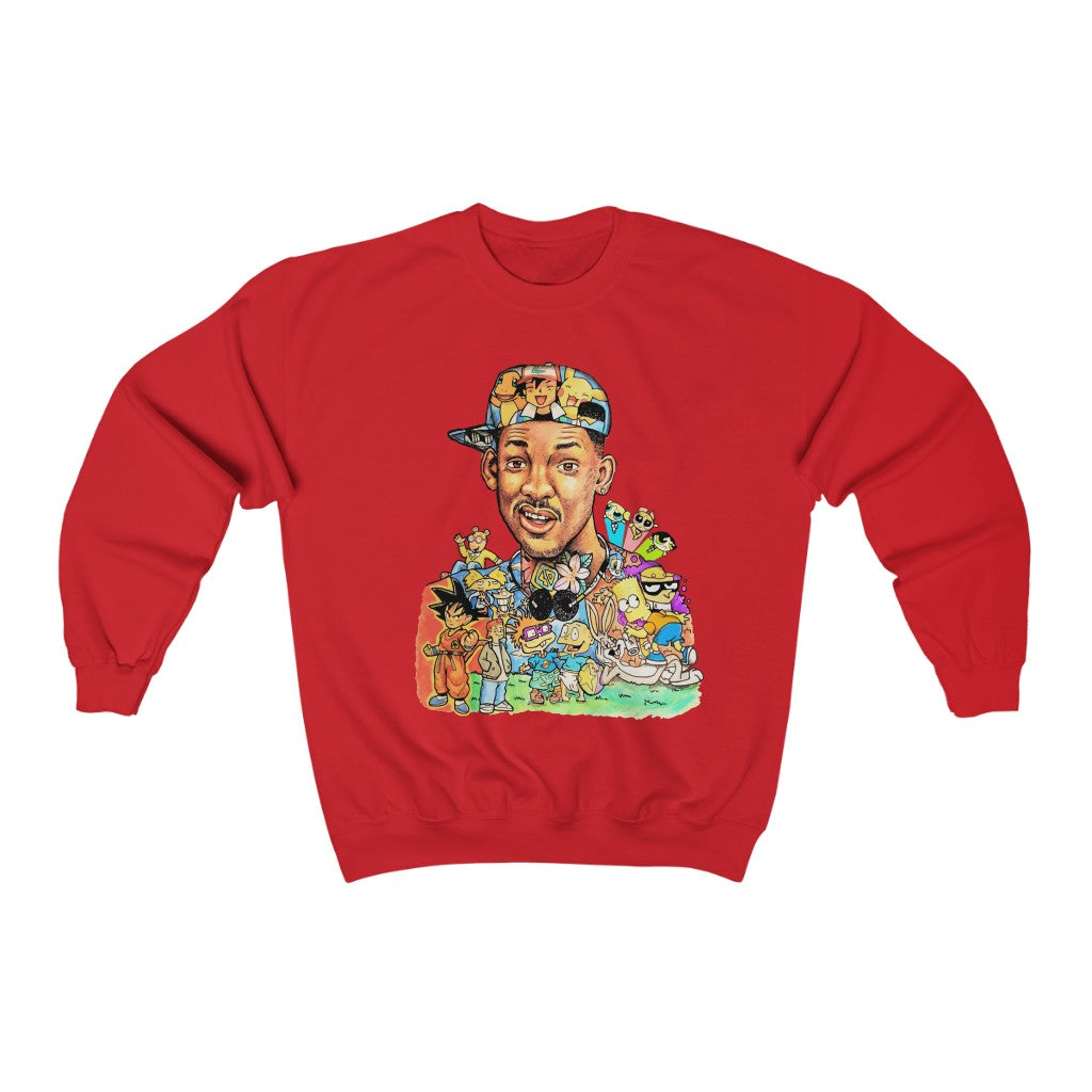 Fresh Prince of Bel Air and 90's Cartoon Inspired Crewneck Sweatshirt